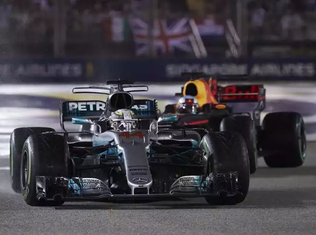 Lewis Hamilton, Daniel Ricciardo Titel-Bild zur News: Lewis Hamilton, Daniel Ricciardo