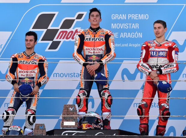 Dani Pedrosa, Marc Marquez, Jorge Loreno