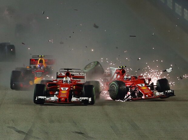 Titel-Bild zur News: Sebastian Vettel, Kimi Räikkönen, Max Verstappen