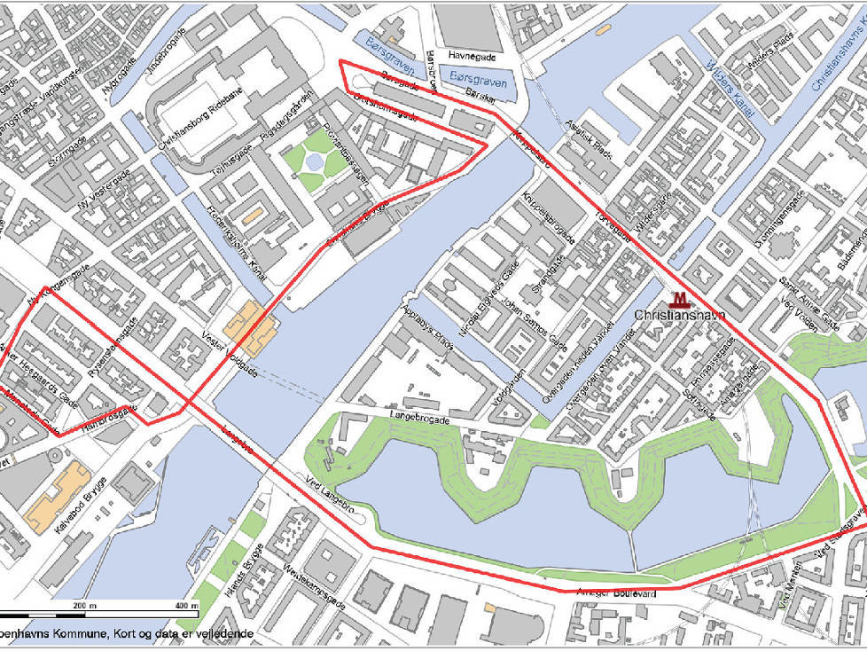 Streckenlayout in Kopenhagen