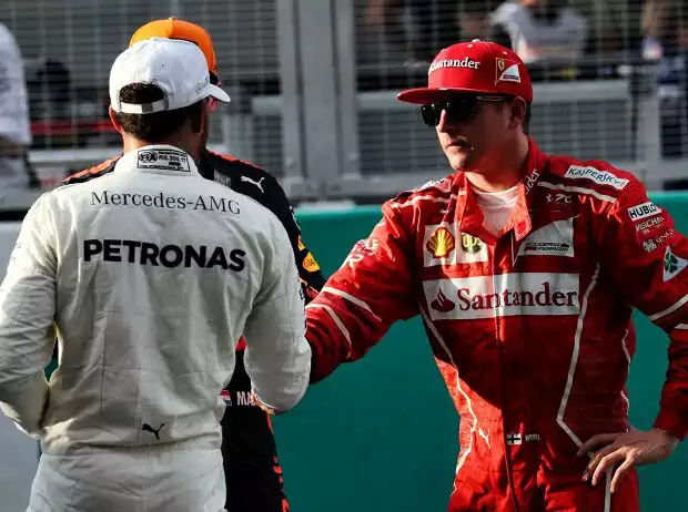 Titel-Bild zur News: Lewis Hamilton, Kimi Räikkönen
