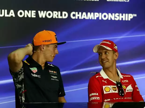 Max Verstappen, Sebastian Vettel Titel-Bild zur News: Max Verstappen, Sebastian Vettel