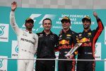 Max Verstappen (Red Bull), Lewis Hamilton (Mercedes) und Daniel Ricciardo (Red Bull) 
