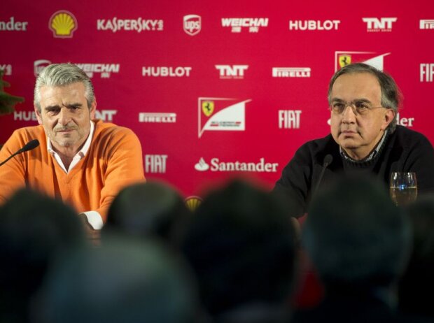 Maurizio Arrivabene und Sergio Marchionne, Maranello, November 2014 Maurizio Arrivabene und Sergio Marchionne, Maranello, November 2014