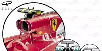 Ferrari SF70H vs. Mercedes F1 W07 und F1 W05: Airbox, Vergleich