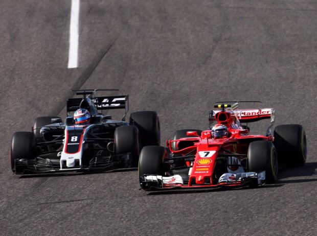 Titel-Bild zur News: Romain Grosjean, Kimi Räikkönen