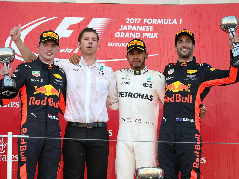 Lewis Hamilton, Max Verstappen, Daniel Ricciardo