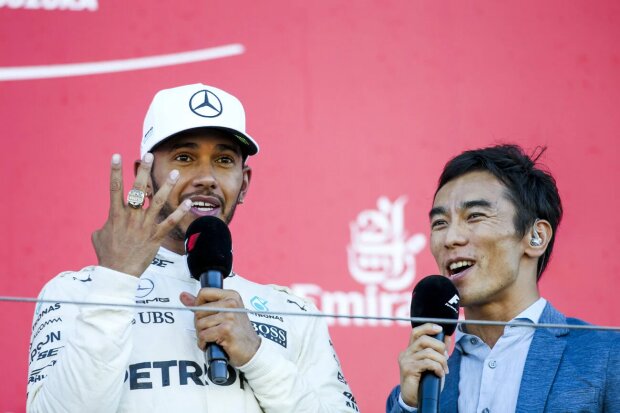Lewis Hamilton Takuma Sato Mercedes Mercedes AMG Petronas Motorsport F1 ~Lewis Hamilton (Mercedes) und Takuma Sato ~ 