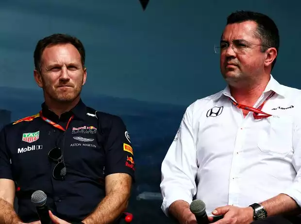 Christian Horner, Eric Boullier Titel-Bild zur News: Christian Horner, Eric Boullier