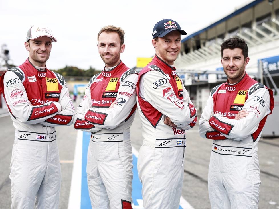 Jamie Green, Rene Rast, Mattias Ekström und Mike Rockenfeller