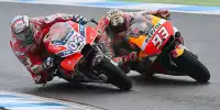 Bild zum Inhalt: MotoGP Motegi: Dovizioso ringt Marquez nieder, Rossi stürzt