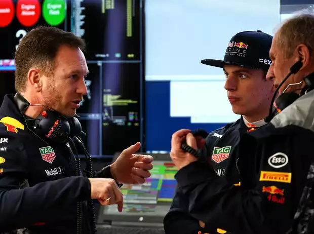 Christian Horner, Max Verstappen, Helmut Marko Titel-Bild zur News: Christian Horner, Max Verstappen, Helmut Marko