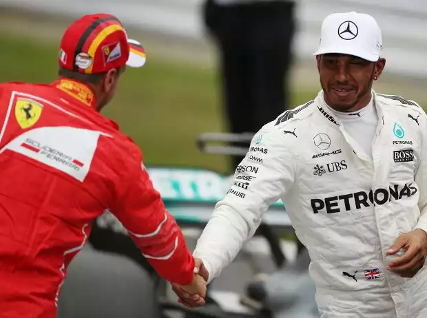 Titel-Bild zur News: Sebastian Vettel, Lewis Hamilton