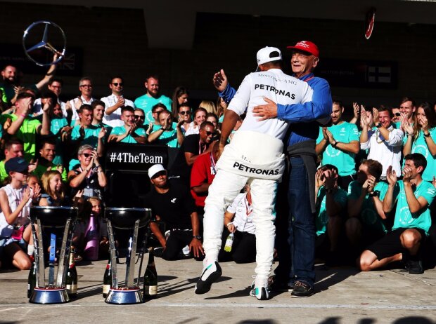 Titel-Bild zur News: Lewis Hamilton, Niki Lauda