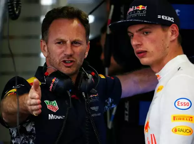 Titel-Bild zur News: Christian Horner, Max Verstappen