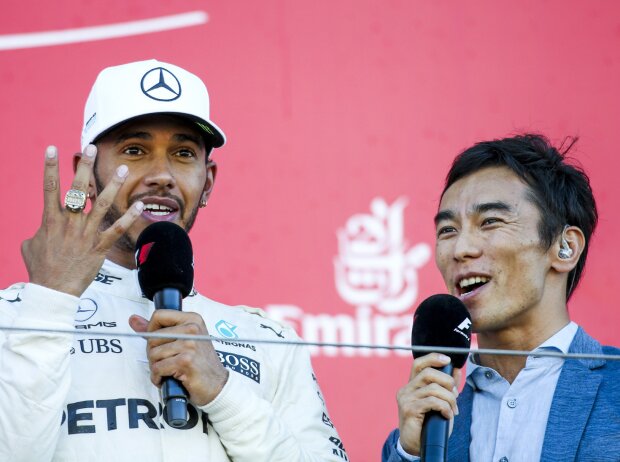 Titel-Bild zur News: Lewis Hamilton, Takuma Sato