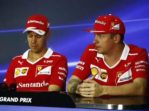 Titel-Bild zur News: Sebastian Vettel, Kimi Räikkönen