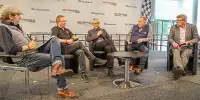 Eine Diskussionsrunde mit (im Bild v.l.n.r.) Moderator Alexander Gregor, Martin Stromberg (Classic Data), Peter Deuschle (Ingenieur-Büro Deuschle), Dr. Götz Knoop (Deuvet) und Ansgar Klein, (BVfK) auf der Motorworld Classics Berlin 2017