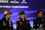 Sergio Perez (Force India), Max Verstappen (Red Bull) und Pascal Wehrlein (Sauber) 