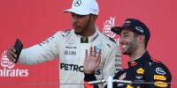 Bild zum Inhalt: Lewis Hamilton: Ricciardo soll erst mal Verstappen schlagen ...