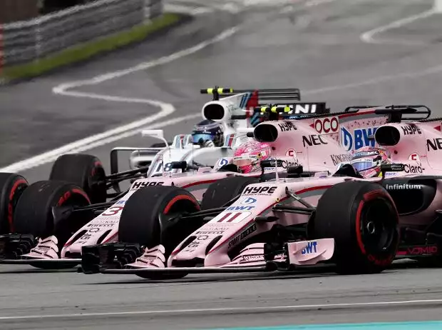 Sergio Perez, Esteban Ocon, Lance Stroll Titel-Bild zur News: Sergio Perez, Esteban Ocon, Lance Stroll