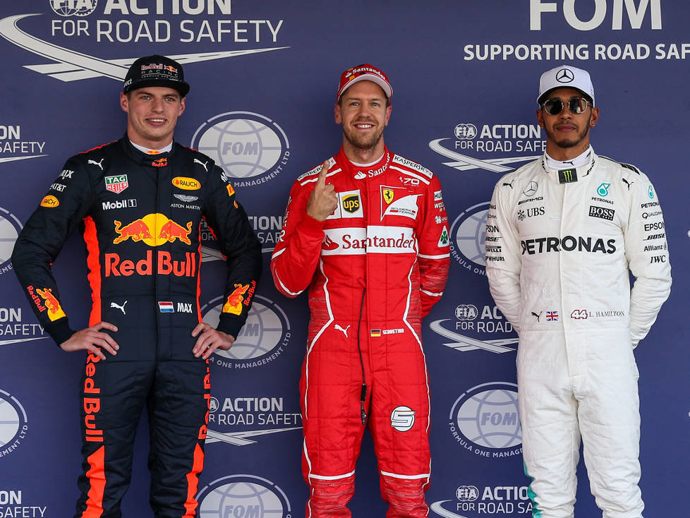Max Verstappen, Sebastian Vettel, Lewis Hamilton