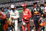 Lewis Hamilton (Mercedes), Sebastian Vettel (Ferrari) und Max Verstappen (Red Bull) 