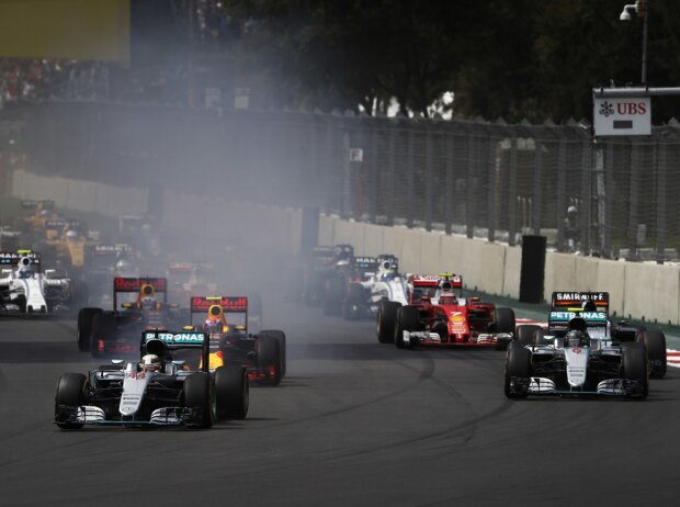 Titel-Bild zur News: Lewis Hamilton, Nico Rosberg, Nico Hülkenberg, Max Verstappen, Daniel Ricciardo