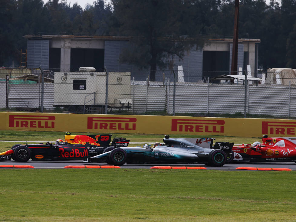 Max Verstappen, Lewis Hamilton, Sebastian Vettel