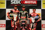 Jonathan Rea, Chaz Davies und Marco Melandri 