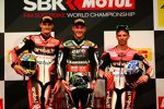 Chaz Davies, Jonathan Rea und Marco Melandri 