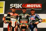 Chaz Davies, Jonathan Rea und Chaz Davies 