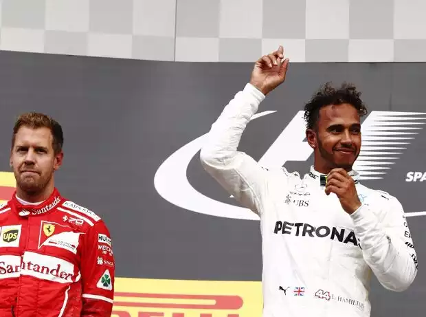 Titel-Bild zur News: Lewis Hamilton, Sebastian Vettel