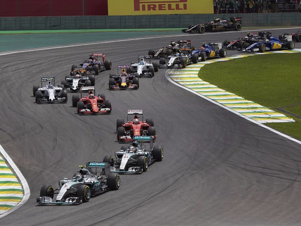 Nico Rosberg, Lewis Hamilton, Sebastian Vettel, Kimi Räikkönen, Valtteri Bottas