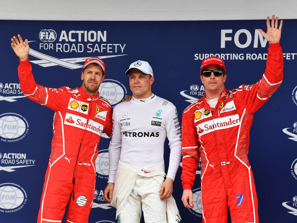 Sebastian Vettel, Valtteri Bottas, Kimi Räikkönen