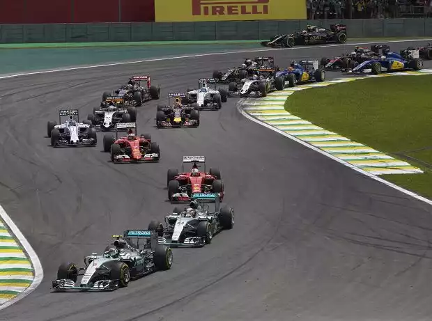 Titel-Bild zur News: Nico Rosberg, Lewis Hamilton, Sebastian Vettel, Kimi Räikkönen, Valtteri Bottas