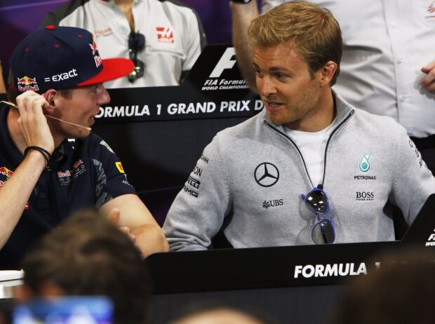 Titel-Bild zur News: Nico Rosberg, Max Verstappen