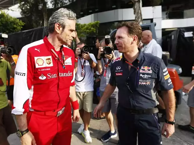 Titel-Bild zur News: Maurizio Arrivabene, Christian Horner