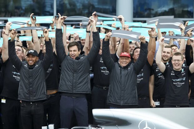  ~Lewis Hamilton, Toto Wolff, Niki Lauda & Andy Cowell~    