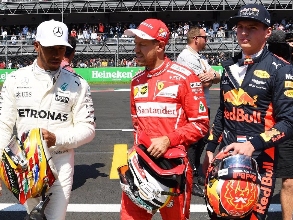 Lewis Hamilton, Sebastian Vettel, Max Verstappen