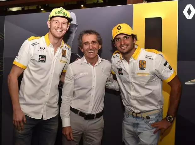 Nico Hülkenberg, Alain Prost, Carlos Sainz Titel-Bild zur News: Nico Hülkenberg, Alain Prost, Carlos Sainz