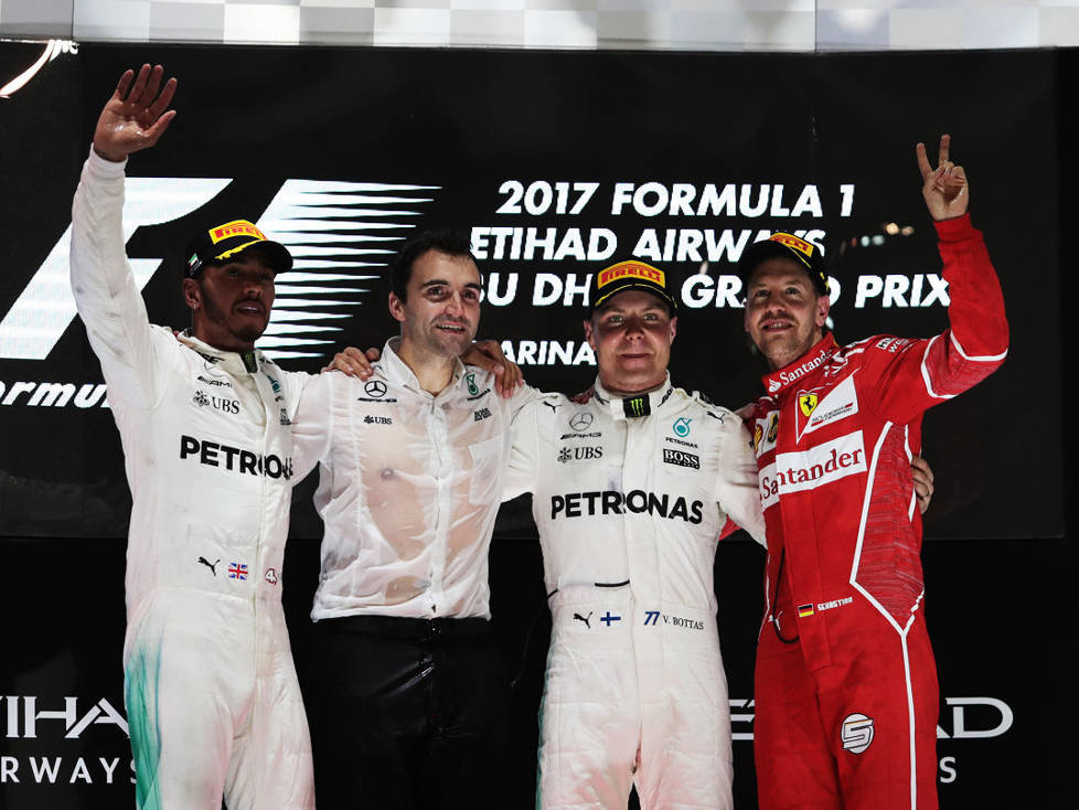 Lewis Hamilton, Valtteri Bottas, Sebastian Vettel