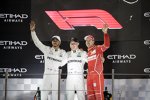 Valtteri Bottas (Mercedes), Lewis Hamilton (Mercedes) und Sebastian Vettel (Ferrari) 