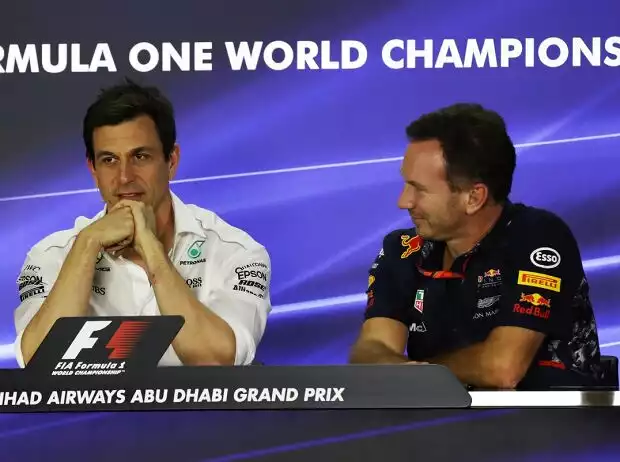 Maurizio Arrivabene, Toto Wolff, Christian Horner Titel-Bild zur News: Maurizio Arrivabene, Toto Wolff, Christian Horner