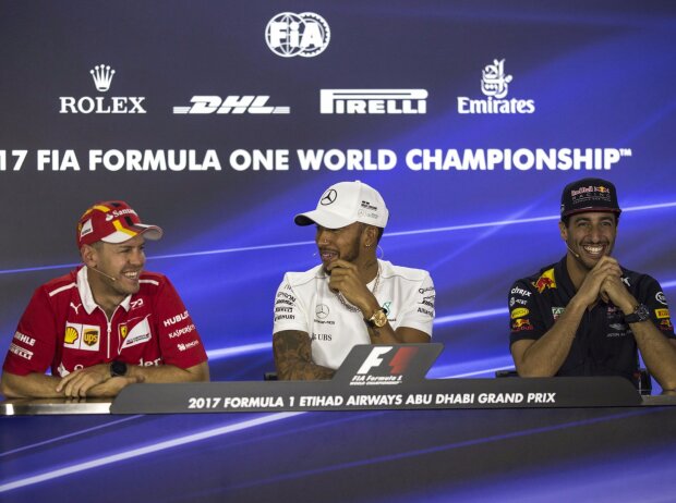 Sebastian Vettel, Lewis Hamilton, Daniel Ricciardo