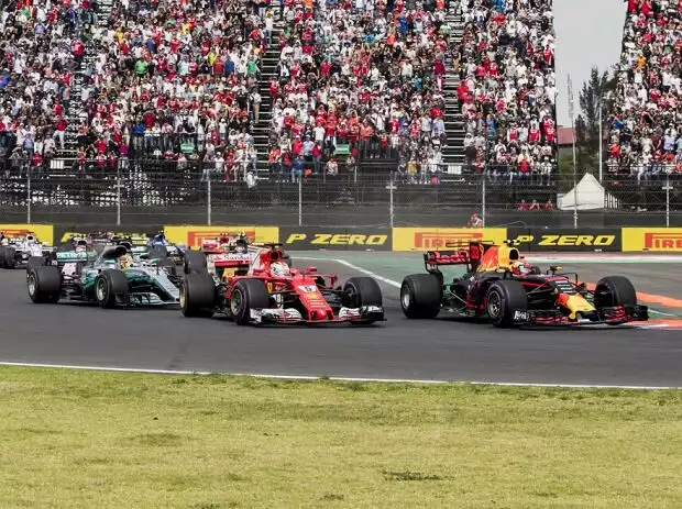 Max Verstappen, Sebastian Vettel, Lewis Hamilton Titel-Bild zur News: Max Verstappen, Sebastian Vettel, Lewis Hamilton