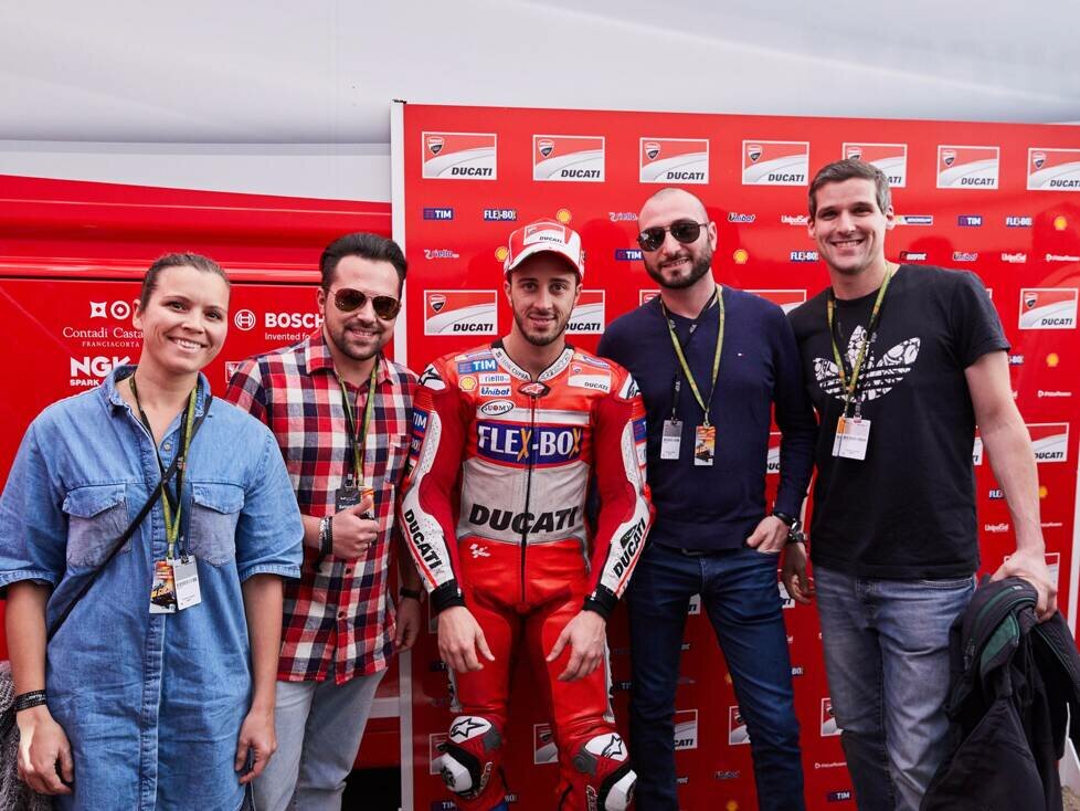 Ein Meet & Greet mit den Ducati-Piloten (hier mit Andrea Dovizioso) gehörte zum Programm