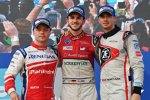 Felix Rosenqvist (Mahindra), Daniel Abt (Audi) und Edoardo Mortara (Venturi) 