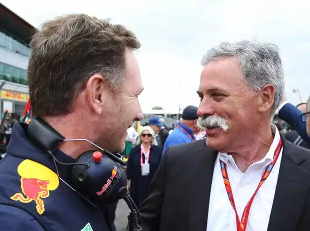 Christian Horner, Chase Carey Titel-Bild zur News: Christian Horner, Chase Carey