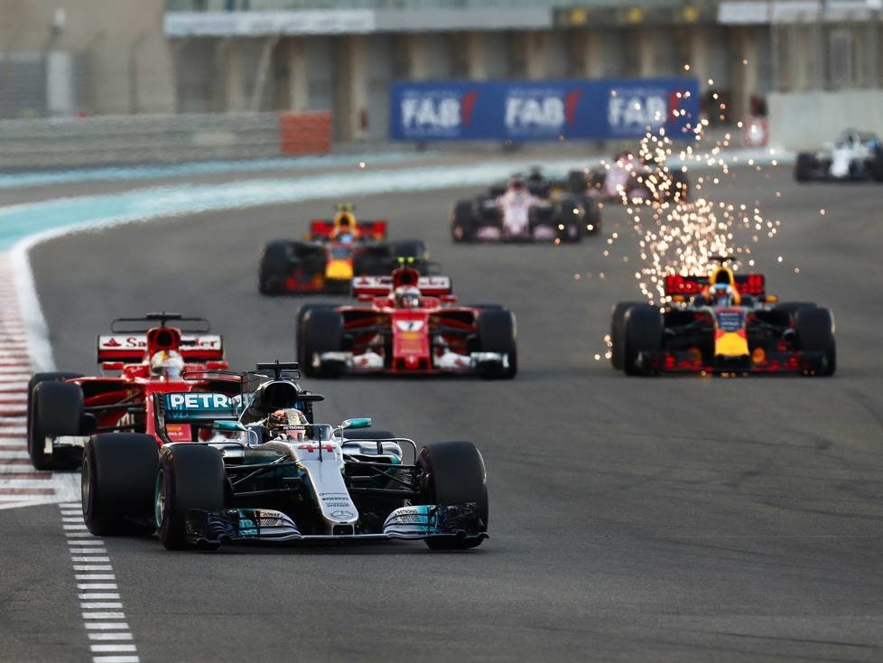 Lewis Hamilton, Sebastian Vettel, Daniel Ricciardo, Kimi Räikkönen
